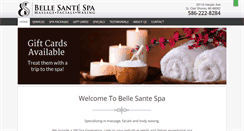 Desktop Screenshot of belle-sante-spa.com